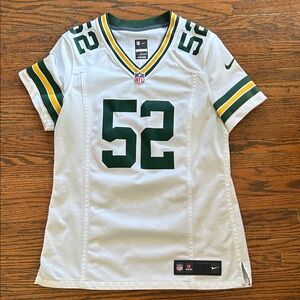 Nike Women's Packers #52 Clay Matthews White Jersey with Green and Gold Trim